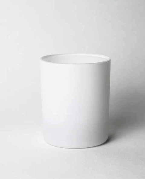 Matte White Candle Glass